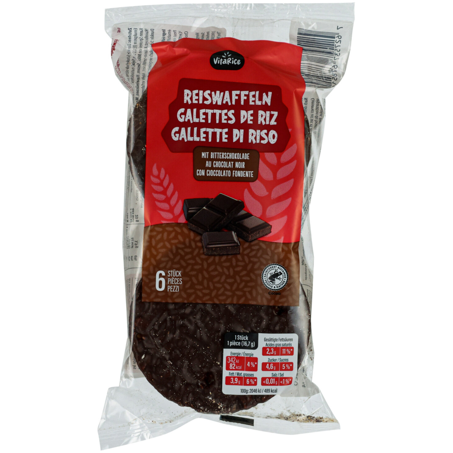 VitaRice Reiswaffeln Bitterschokolade
