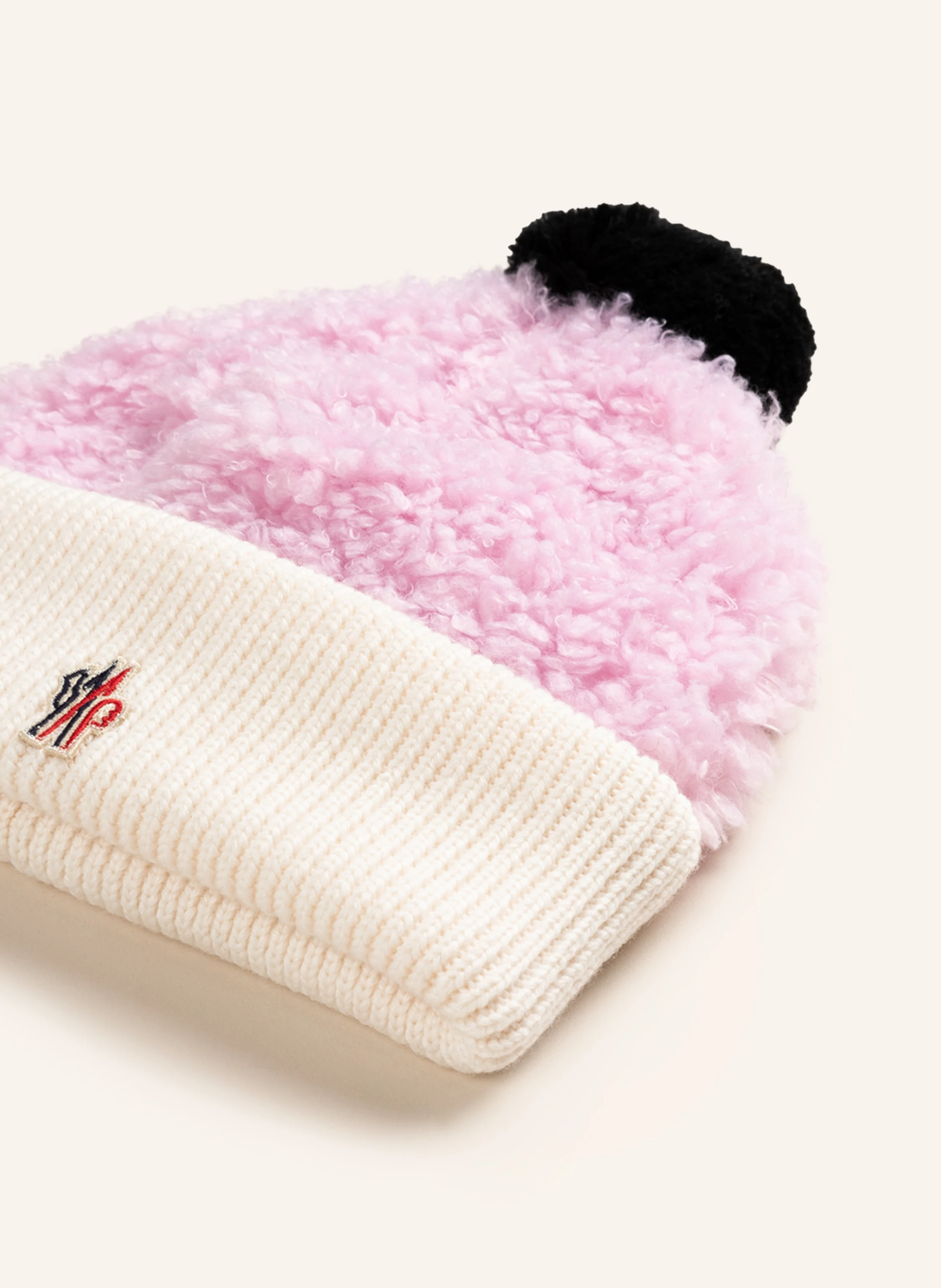 MONCLER enfant Teddyfell-Mütze