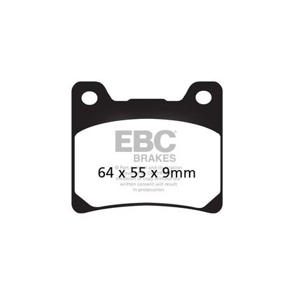 Plaquettes de freins EBC Organique avant/arrière (selon modèle)