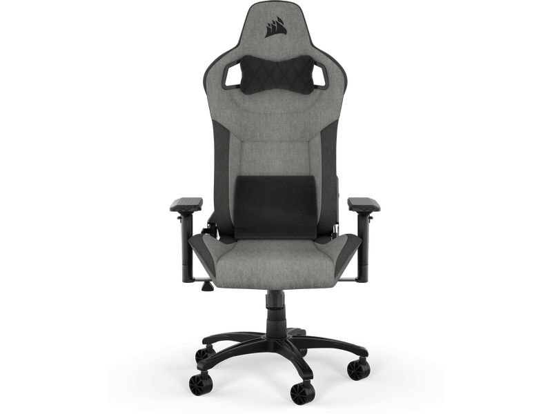 Corsair Gaming-Stuhl T3 Rush (2023) Grau Ergonomischer Racing-Gaming-Stuhl mit einer Belastbarkeit von bis zu 120 kg