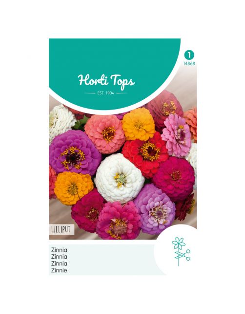Hortitops Zinnia Liliput Gemengd - Bloemenzaden - 1.5 g