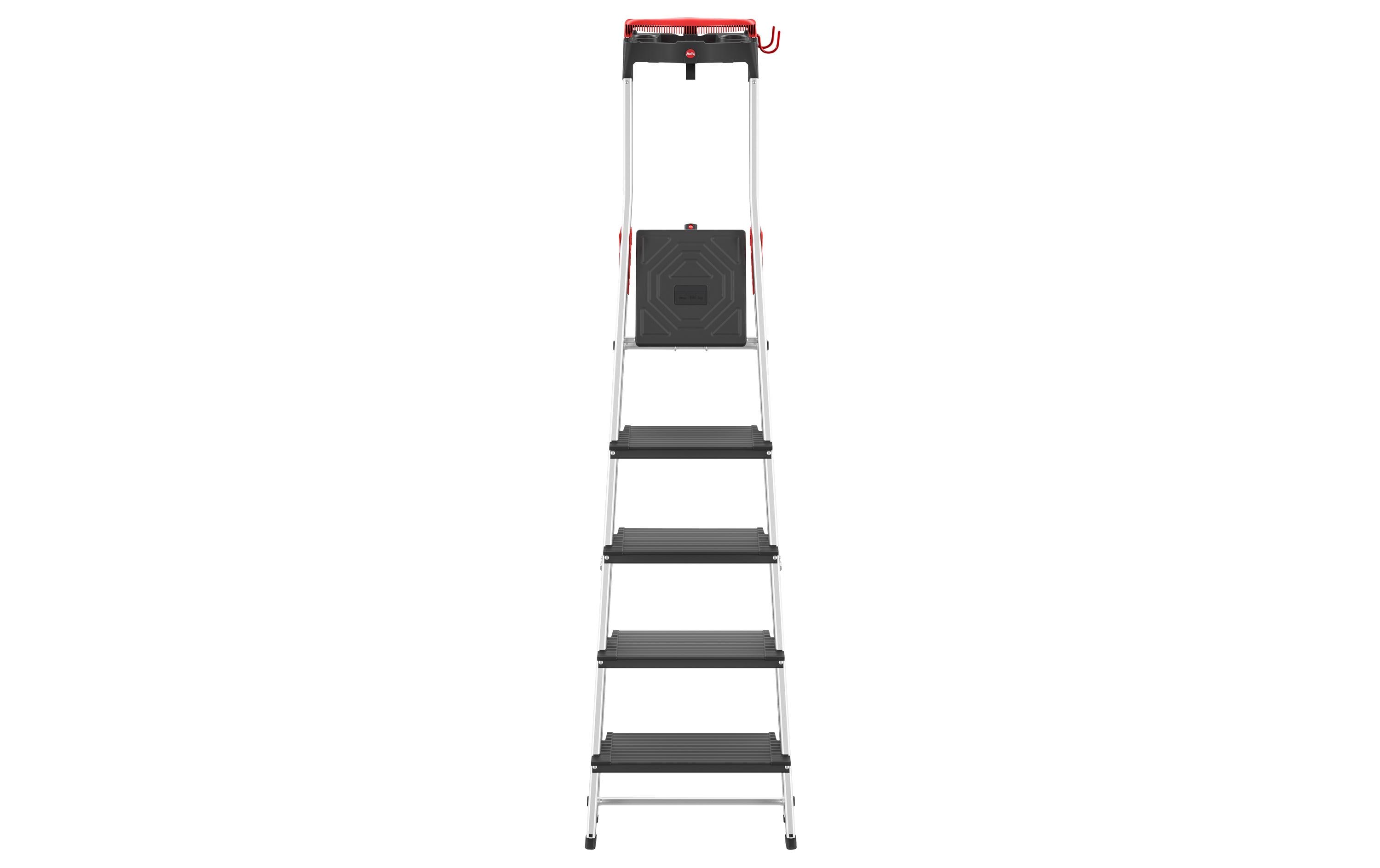 Bockleiter L100 TopLine 5 Stufen<br>Alu-Sicherheits-Stehleiter mit Multifunktions-Schale