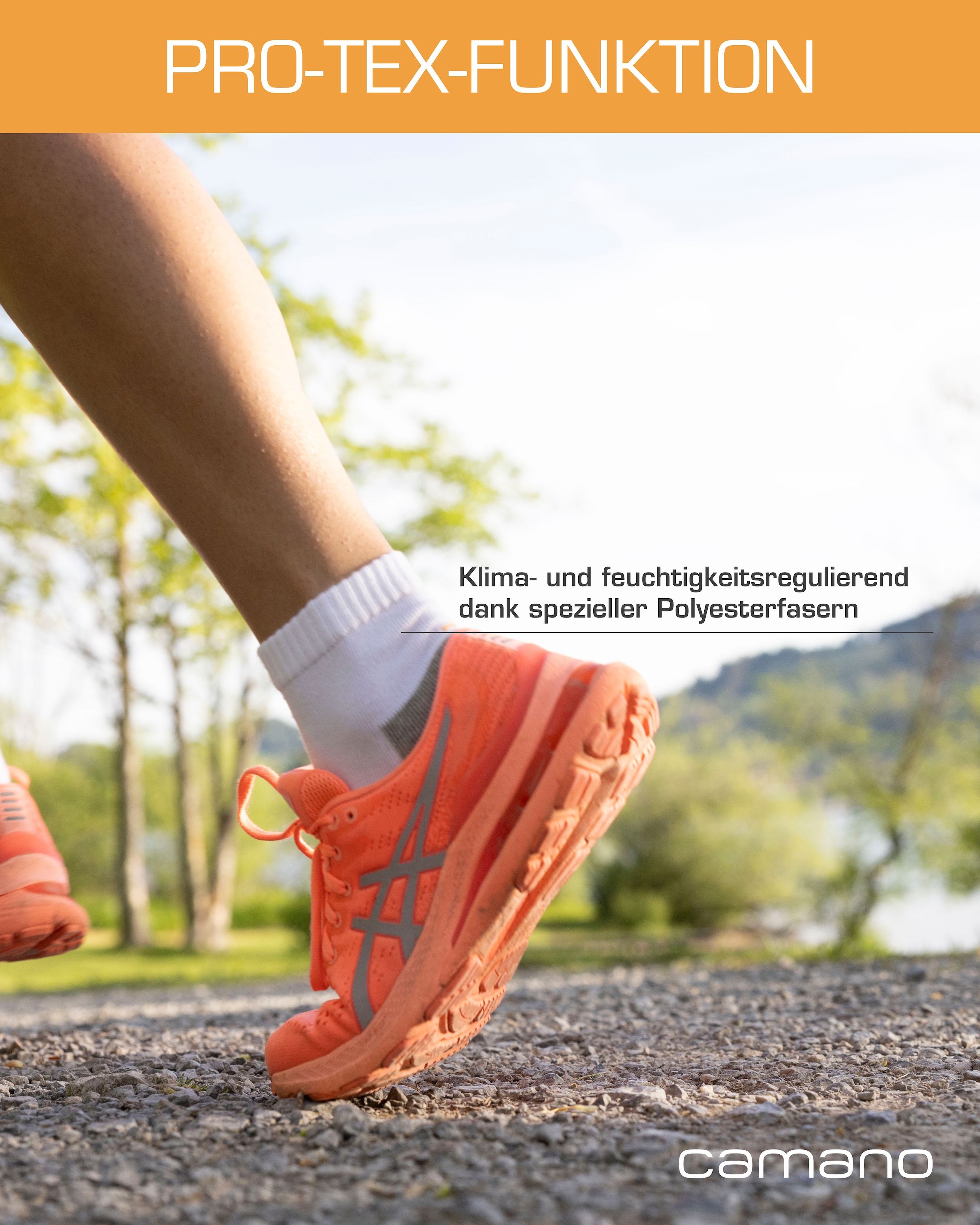Camano Sportsocken »function« 4 Stk. tlg. mit entlastender Halbplüschsohle