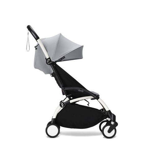Poussette YOYO3 Pack 6+ Stone / Cadre Blanc - STOKKE