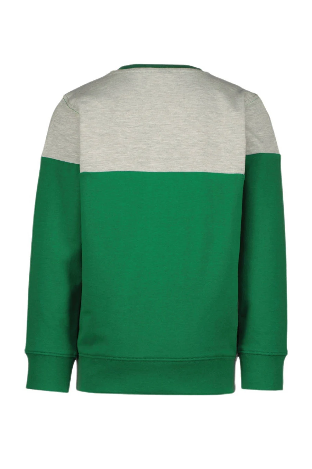 Vingino sweater Nessi met printopdruk groen/grijs