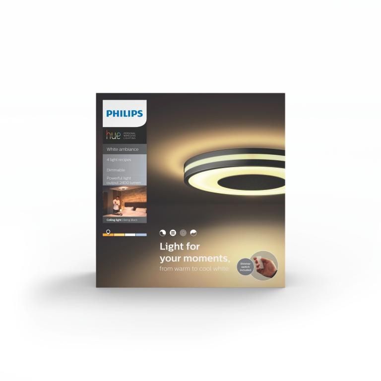 Philips Hue - 2xBeing Ceiling Light Black - Bundle