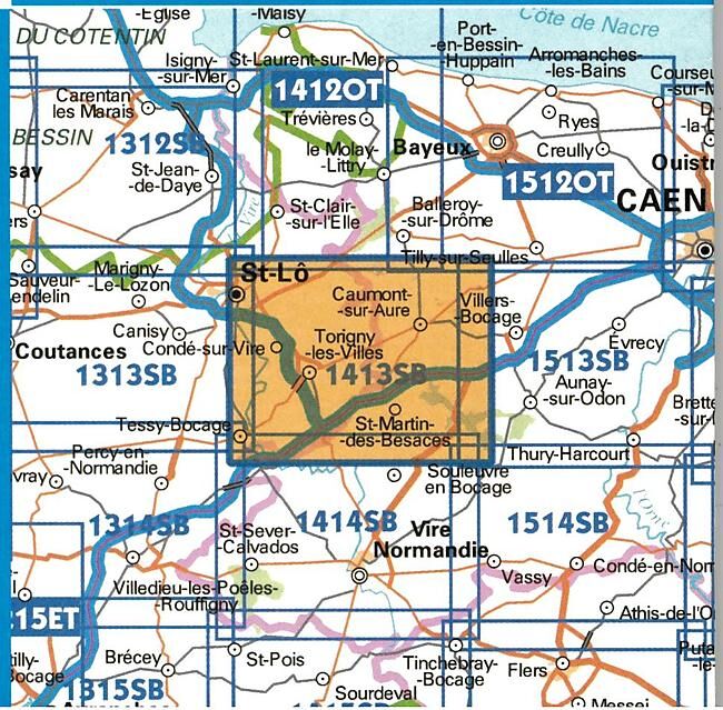 IGN - 1413 SB CONDE SUR VIRE 1 25 000
