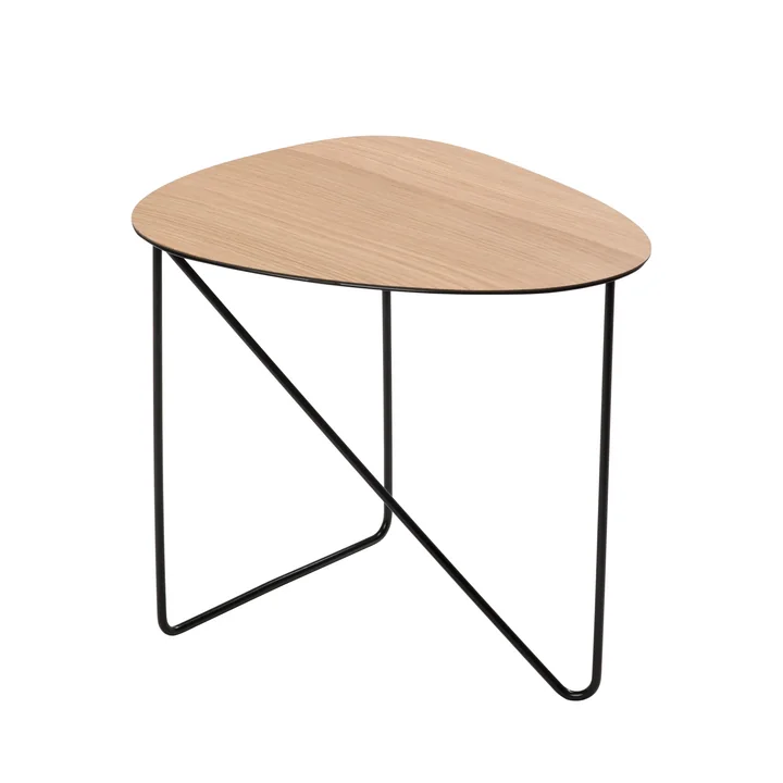 Lind DNA - Curve Beistelltisch M, Eiche / schwarz