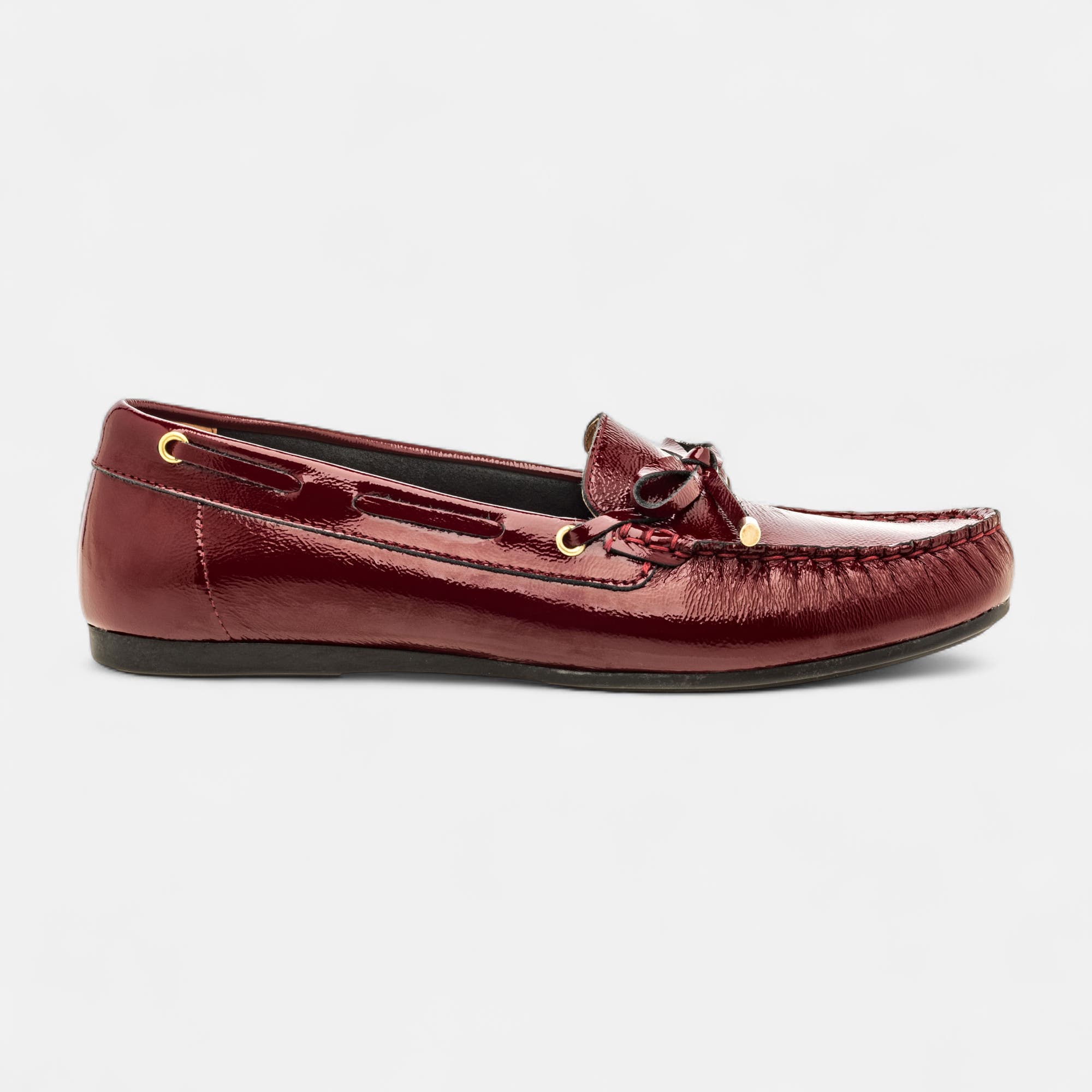 Mocassins Femme en cuir bordeaux