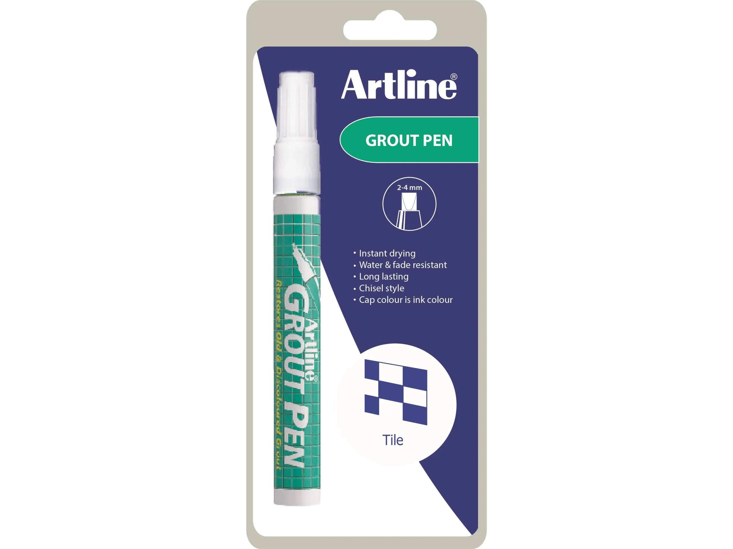 Marker Artline 419 Grout Pen hvid