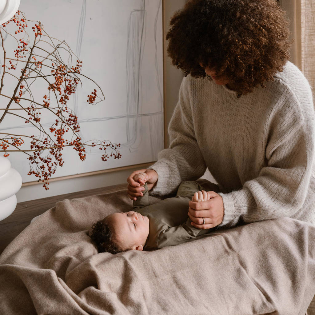 Dirkje baby longsleeve met printopdruk groenbruin