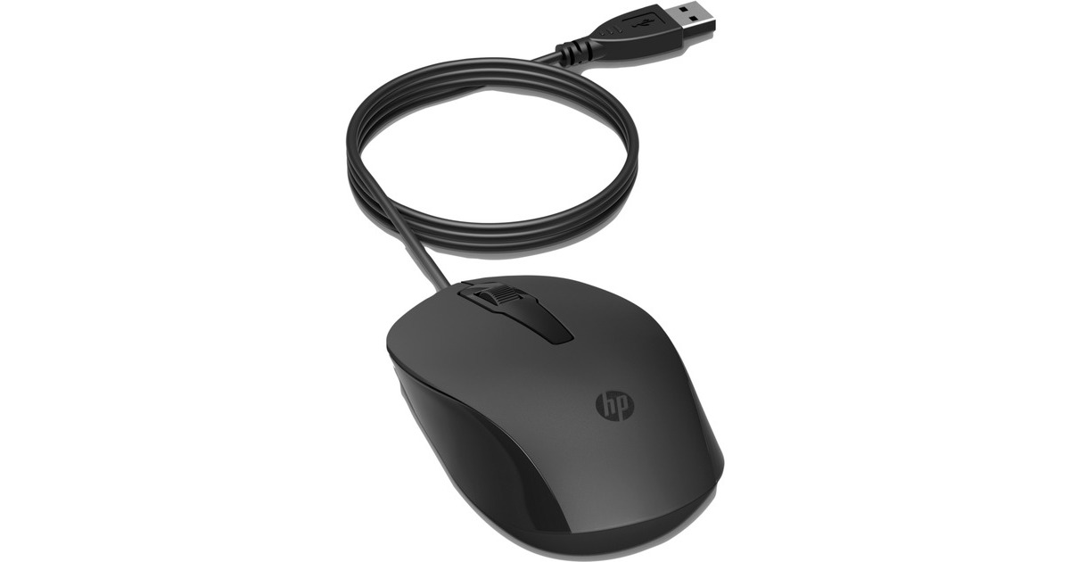 HP150 muis met kabel  (Zwart, 1600 dpi)