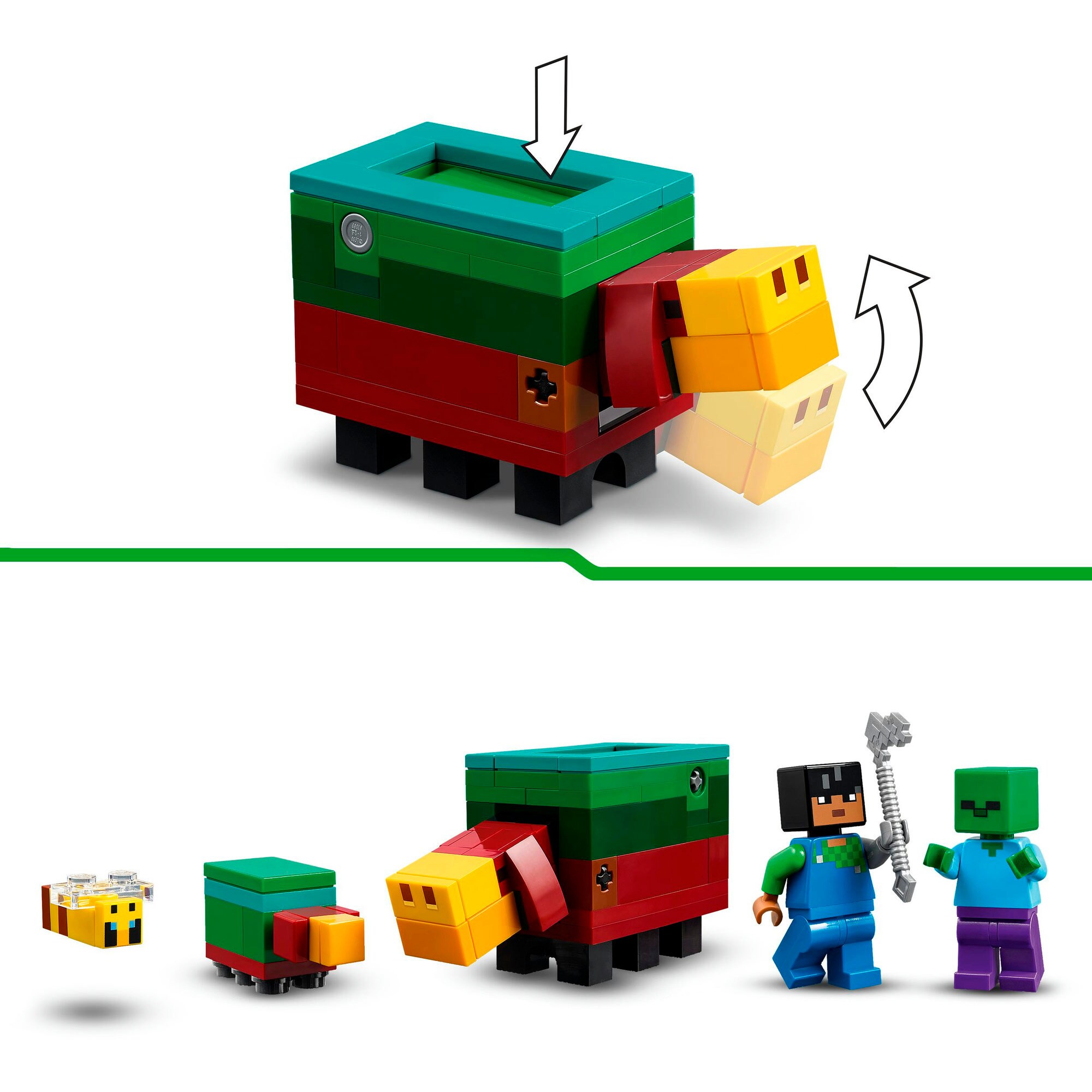 LEGO Konstruktionsspielzeug Minecraft Der Kirschblütengarten