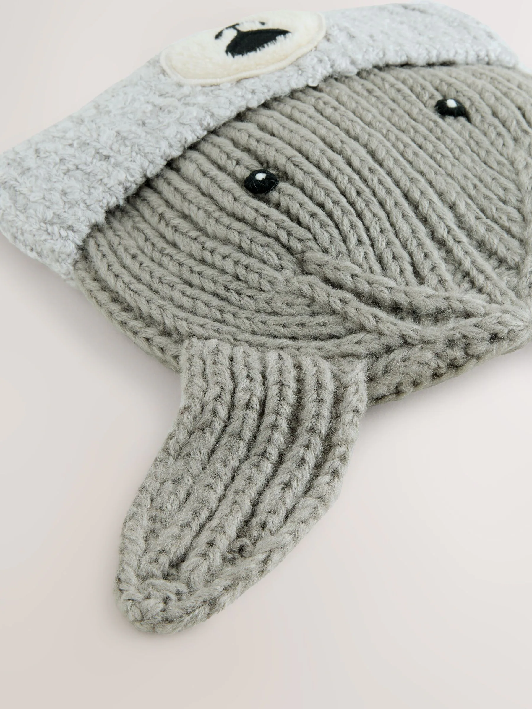 Grijs met hond - Hat & Mittens 2 Piece Set (3mths-6yrs)