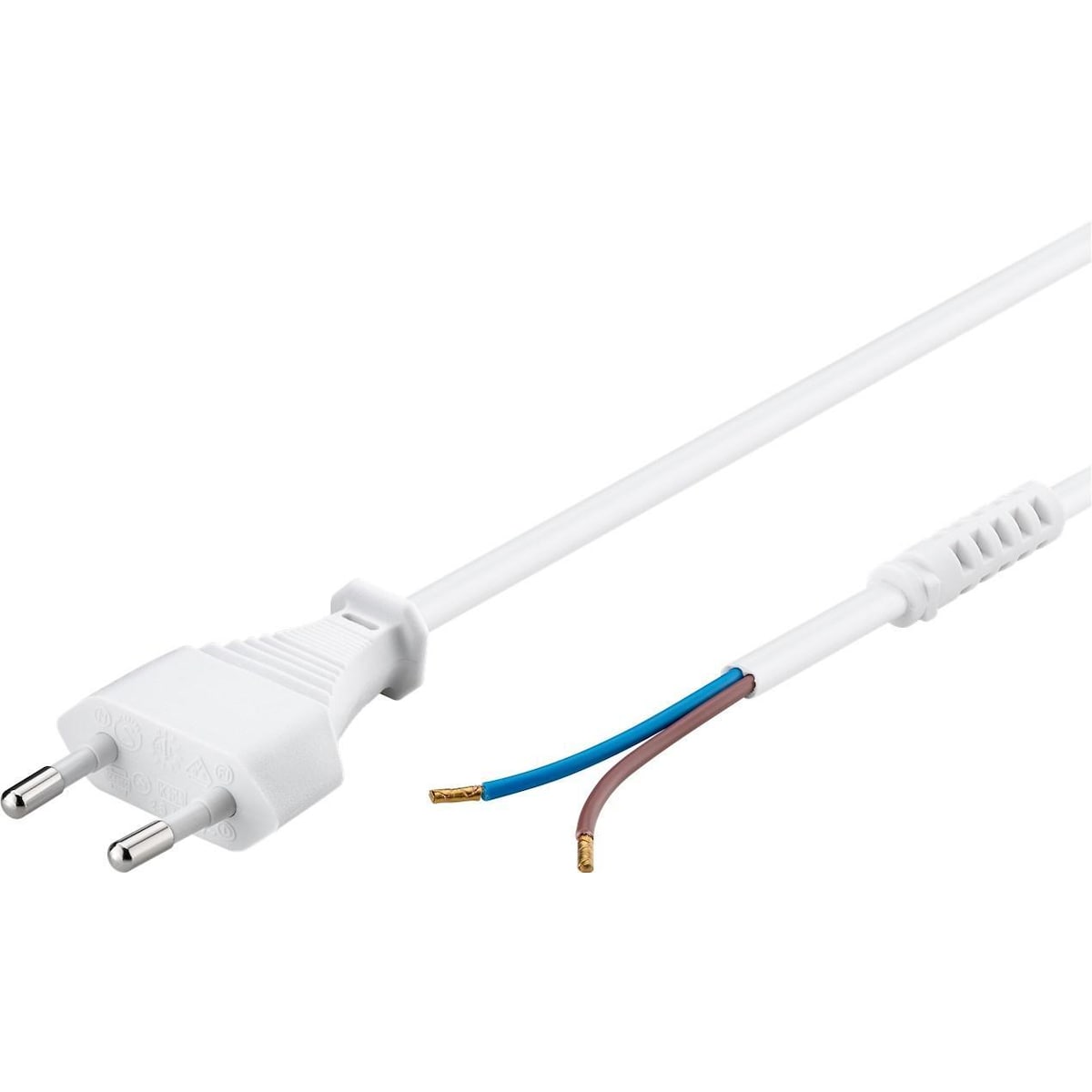 Goobay Kabel med eurokontakt for montering, 1,5 m, hvit