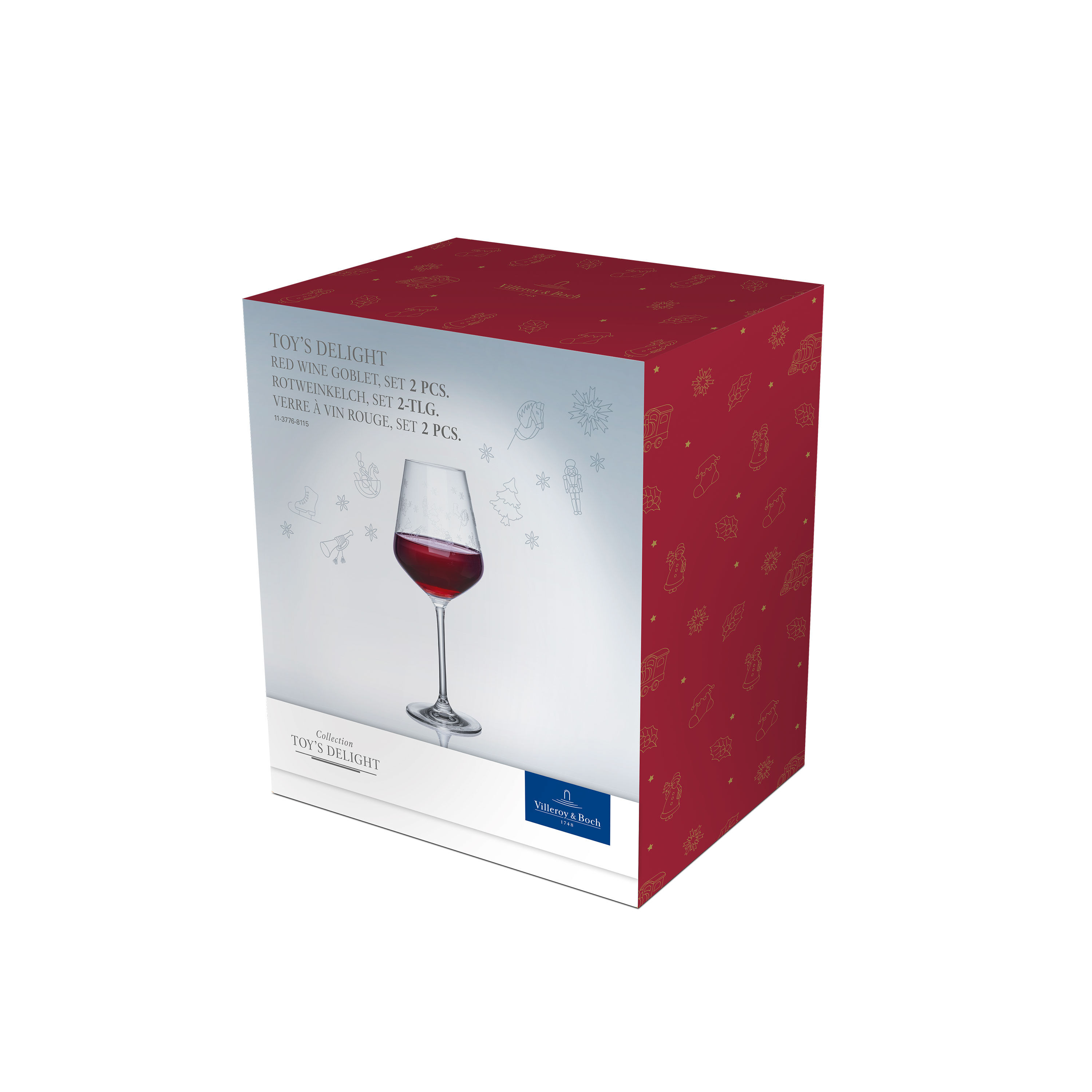 Toy's Delight Red wine glass Clear, 6.8 oz, crystal glass