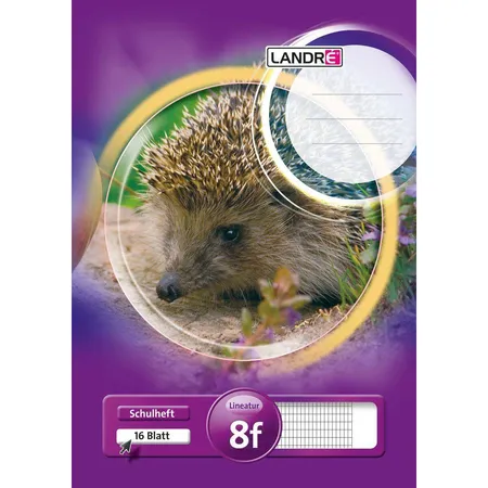 Landré Schulheft 8f, A4, 16 Blatt, sortiert