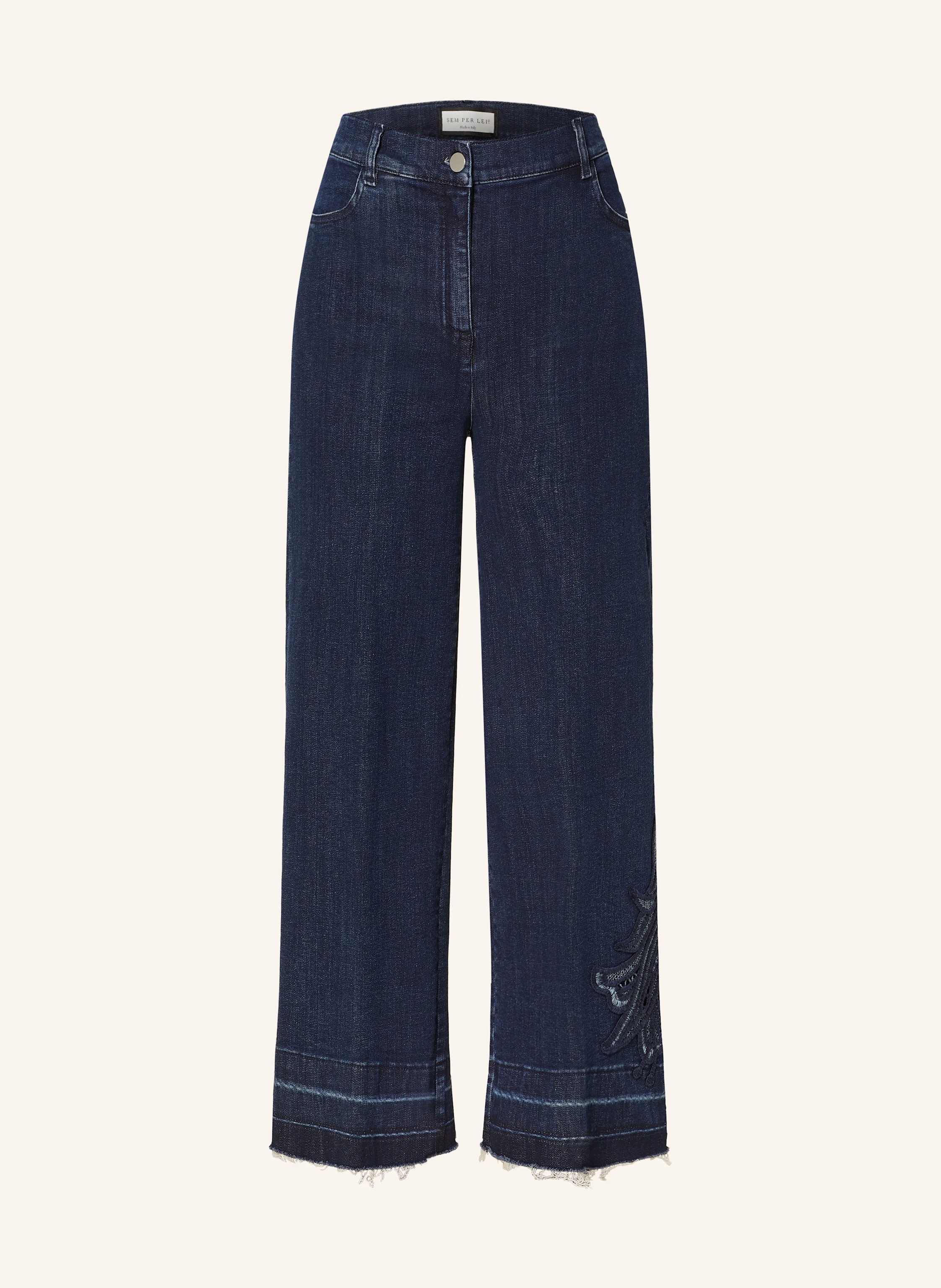 SEM PER LEI 7/8-Jeans mit Lochspitze