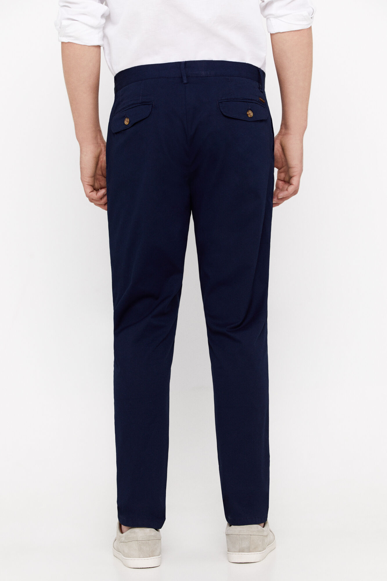Pantalón chino ligero slim fit - Azul marino