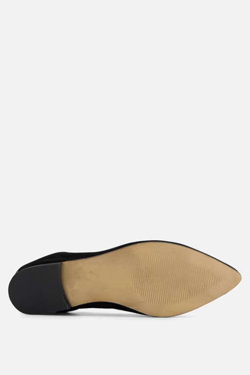 Linea Zeta Ballerina's zwart Suede