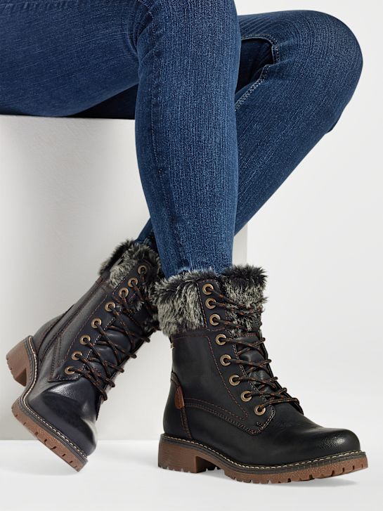 Easy Street Schnür-Stiefelette Schwarz