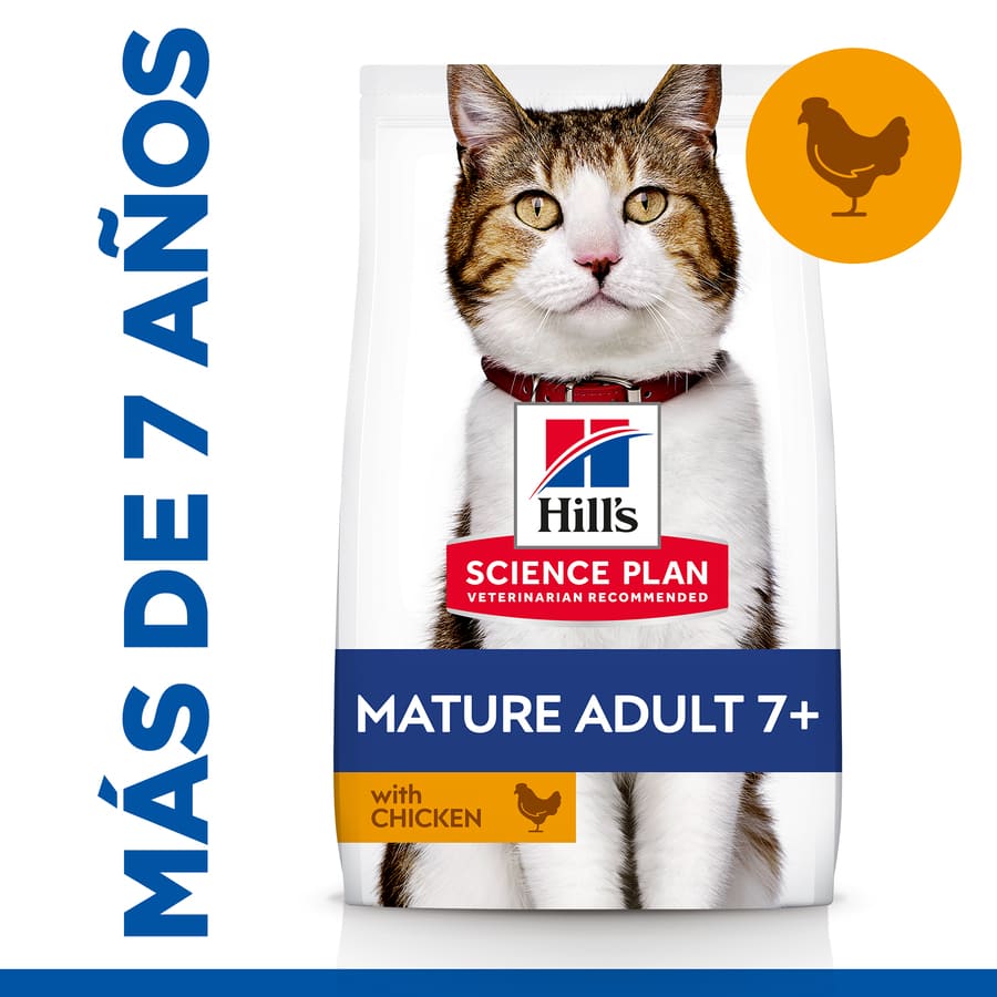 Ração para gatos Hill's Science Plan Mature Adult 7+ sabor frango