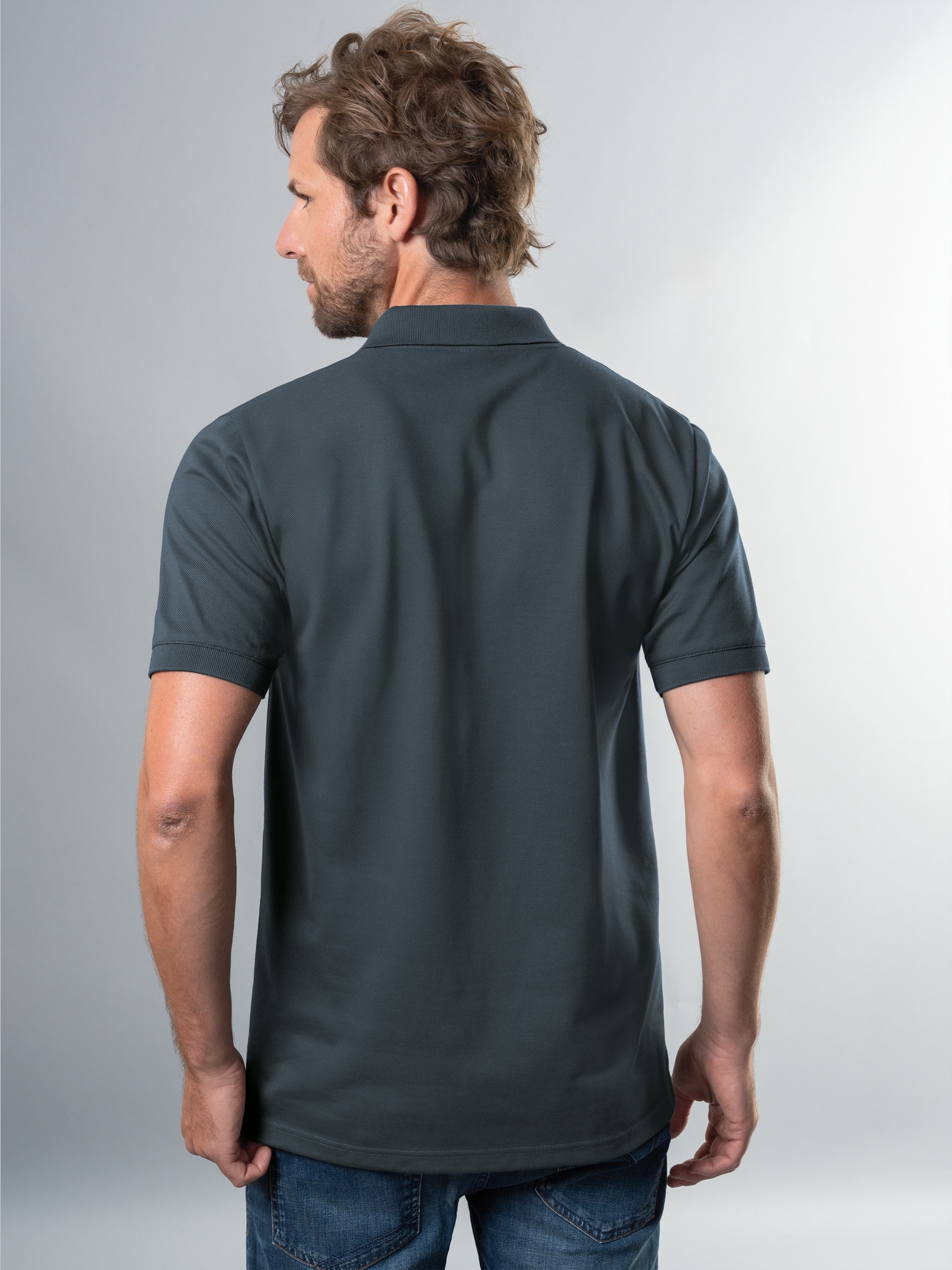 Poloshirt DELUXE Piqué Anthrazit