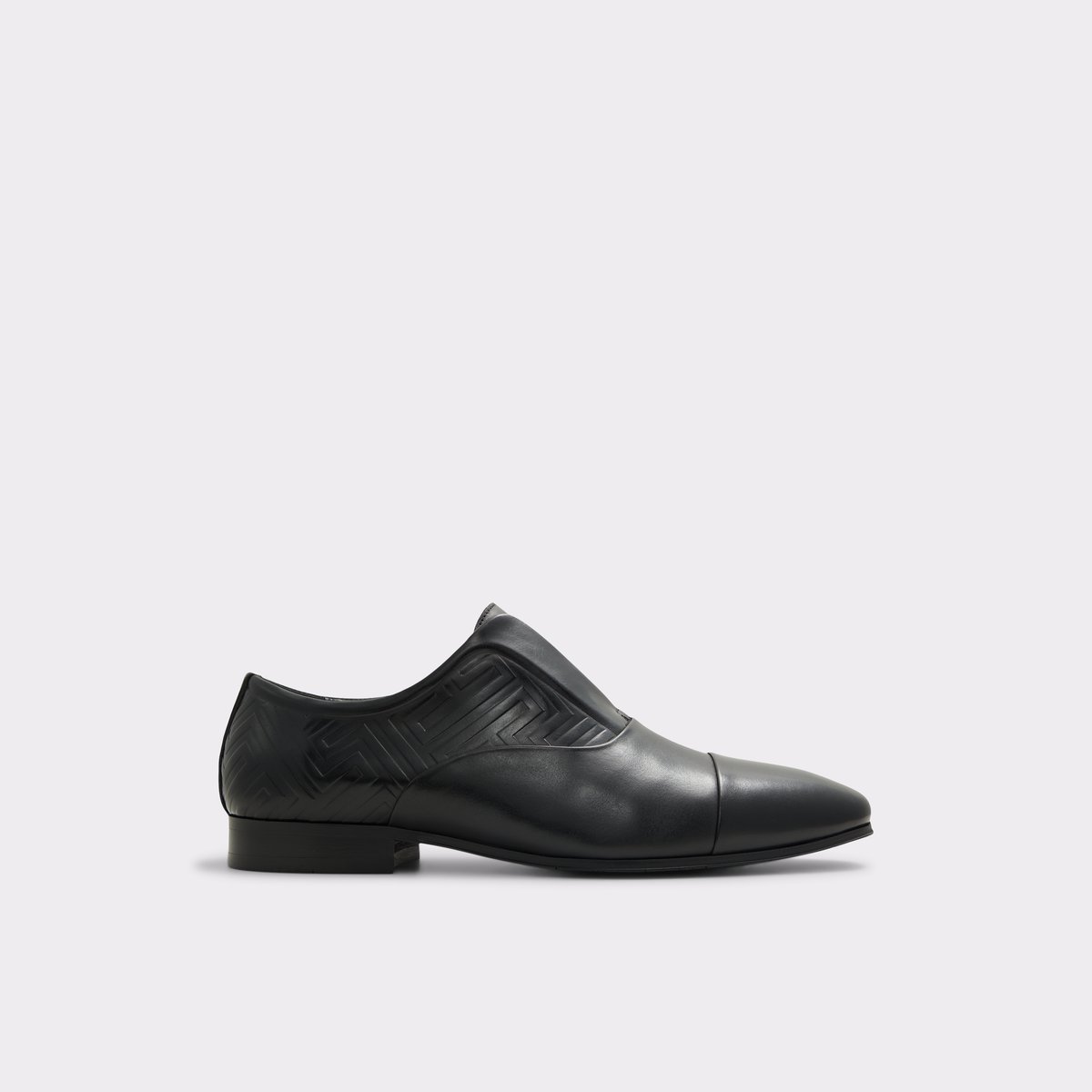 Valenti Black Leather Embossed Men Dress Shoes
