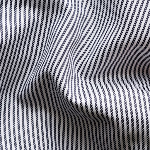 Eton Striped Signature Twill Contemporary Skjorte, Dark Grey, 46