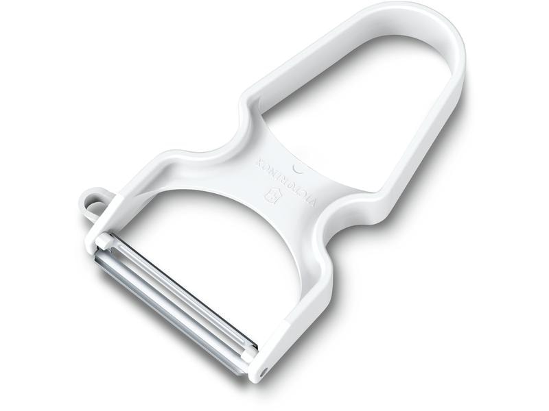 Victorinox Sparschäler Rapid mit gerader Klinge, Weiss Sparschäler mit Klinge aus rostfreiem Stahl