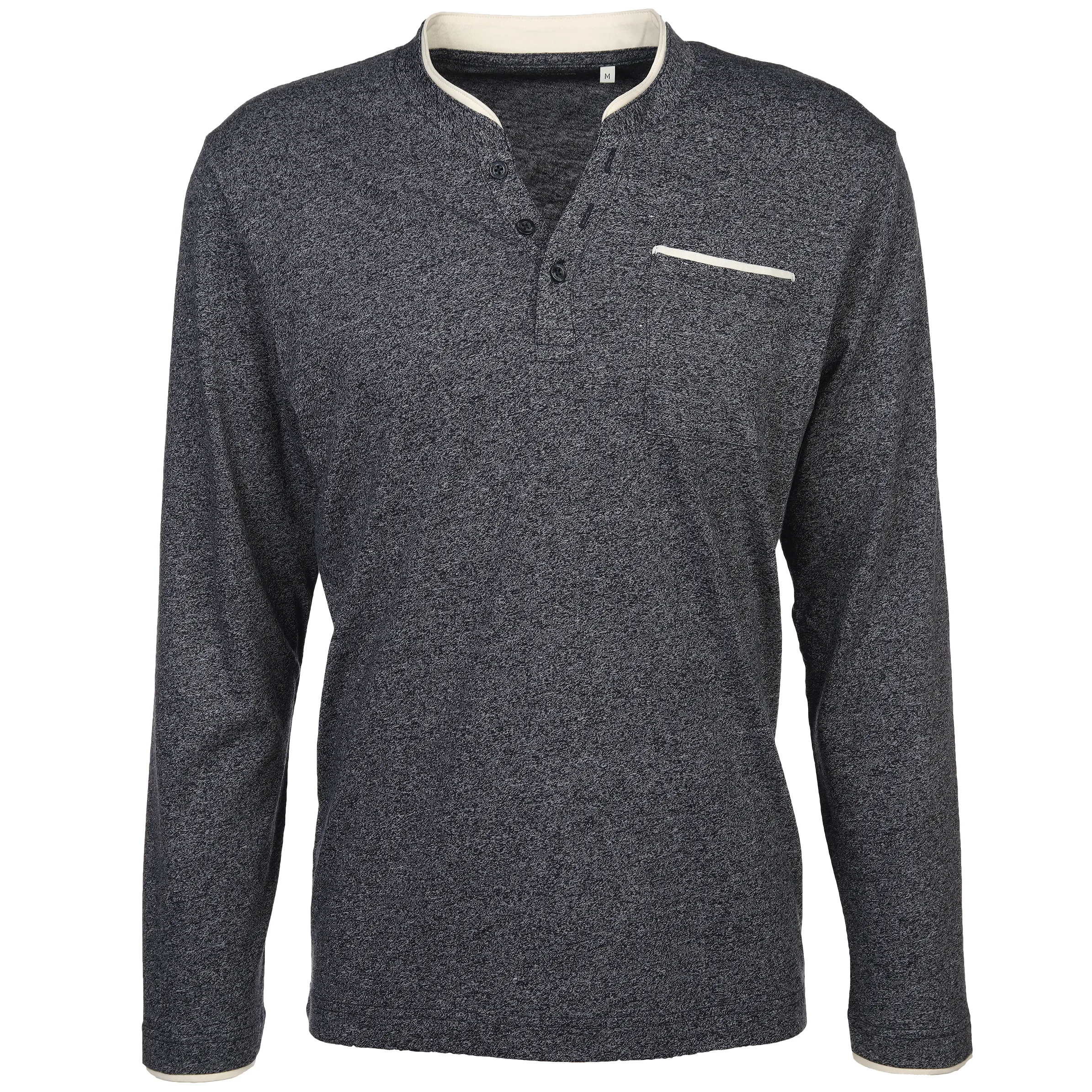 Herren Langarmshirt mit Brusttasche