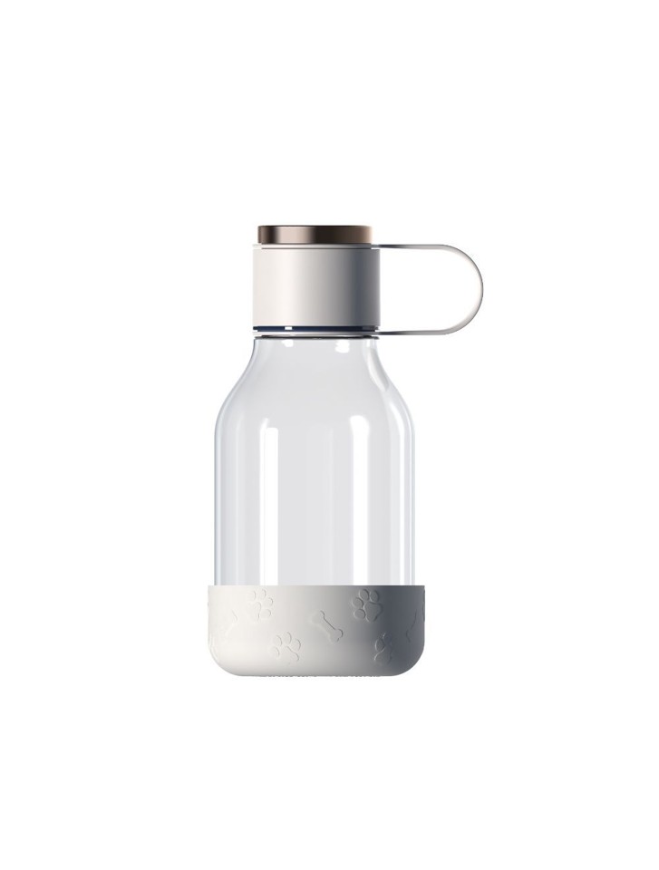 Asobu - Tritan Vandflaske med hundeskål 1,5L - white