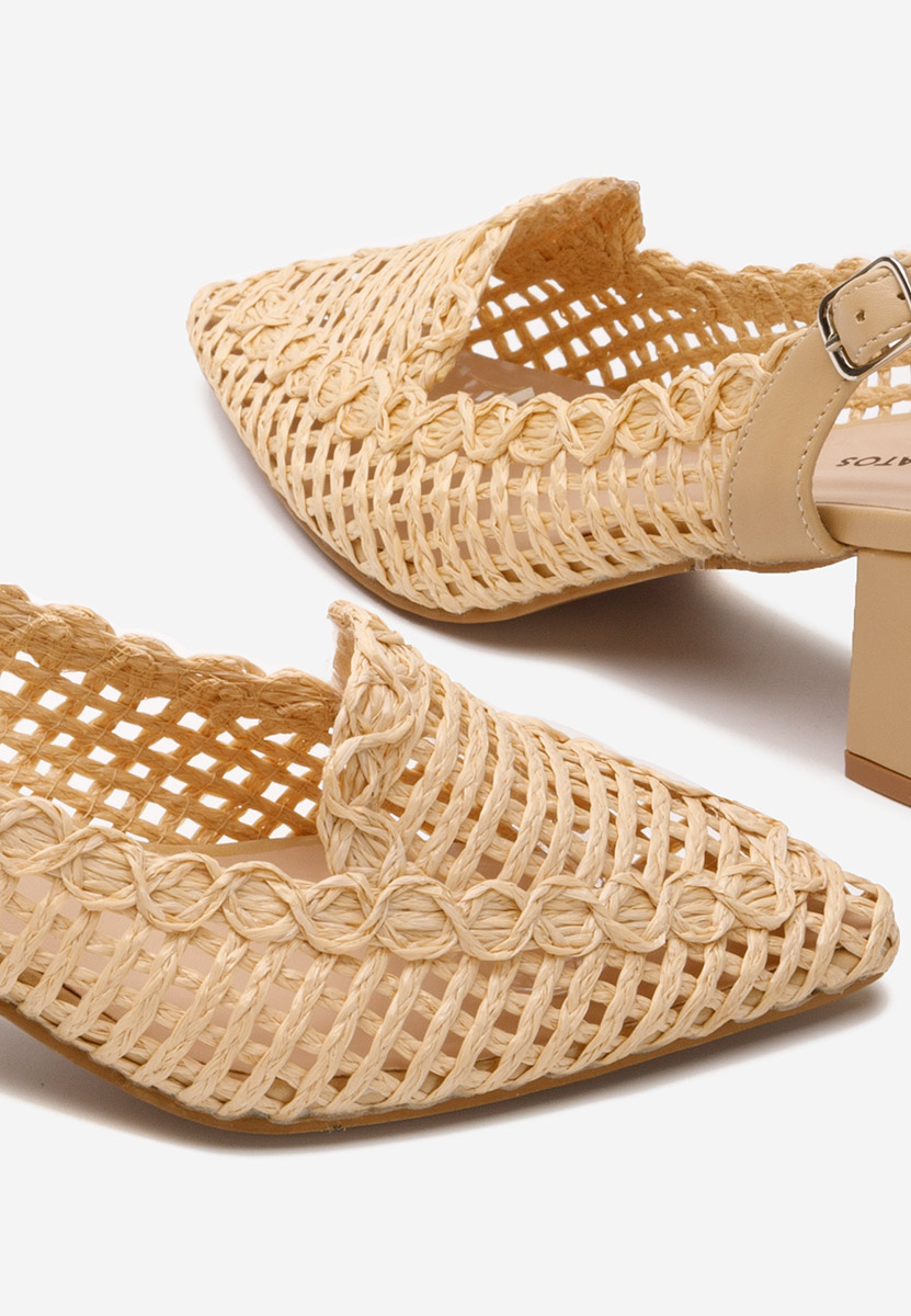 Chaussures slingback beige Tosena