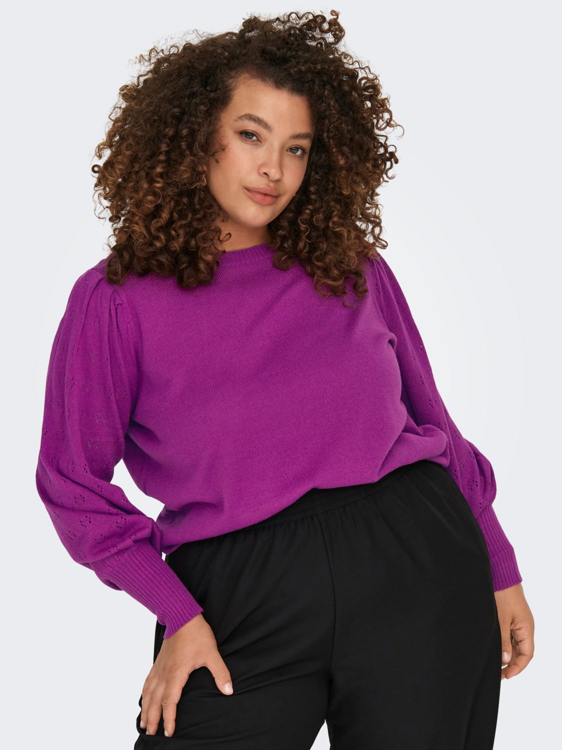 CARMIRLA Strickpullover Purple Wine