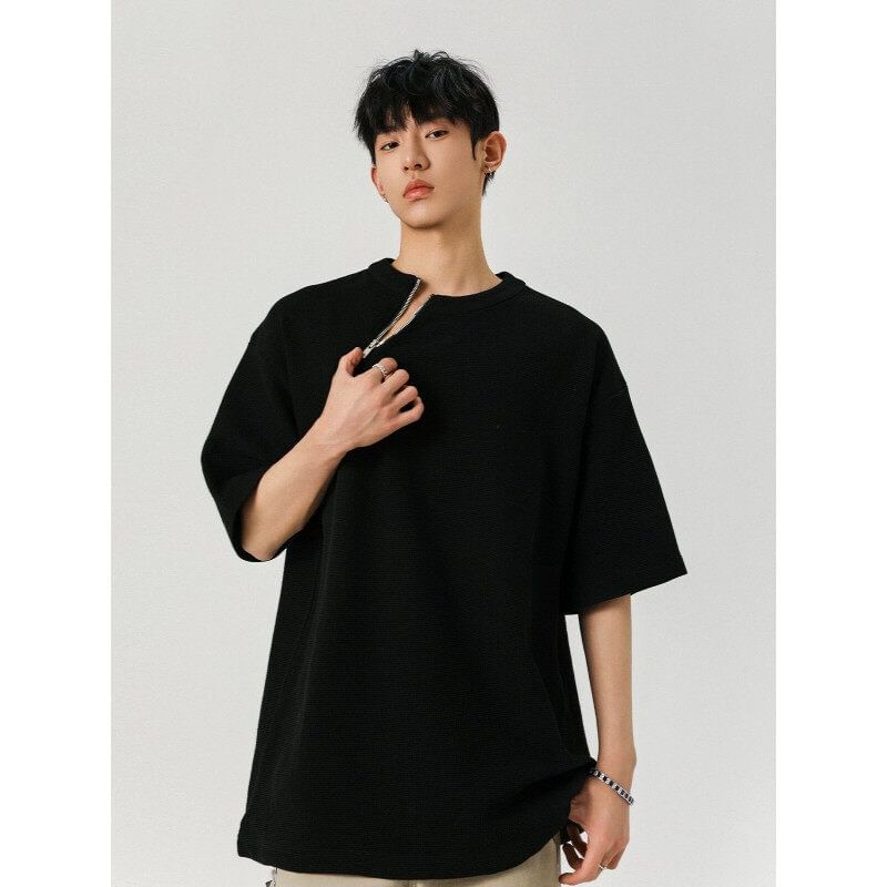 Derbundy - T-shirt met korte mouwen, ronde hals en ritsdetail
