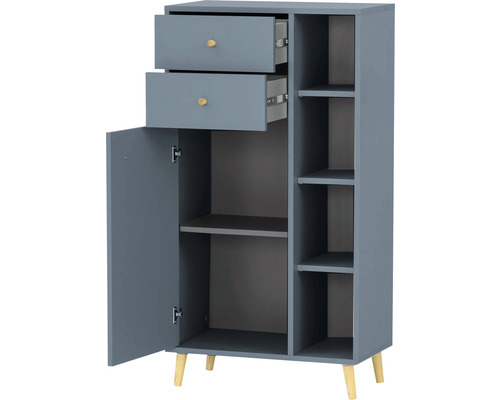 Highboard van Möbelpartner Bjarne, afmetingen (B x H x D): 60,2 x 113,4 x 33,1 cm, fjord