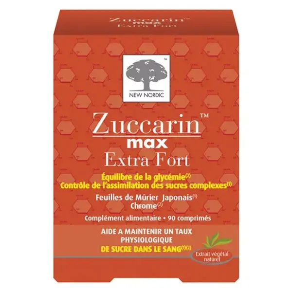 New Nordic Zuccarin Mûrier Extra Fort 90 comprimés
