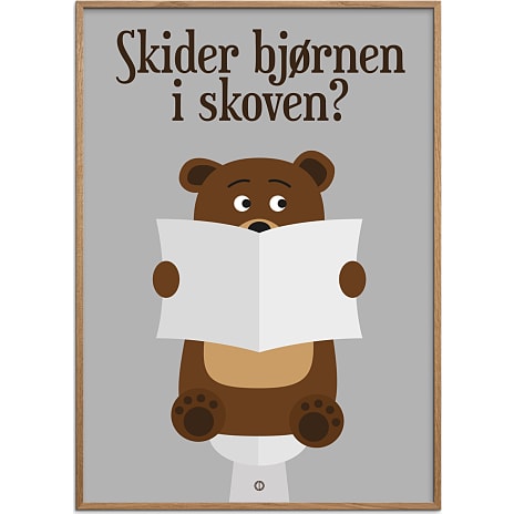 Skider bjørnen i skoven? - 70x100 cm