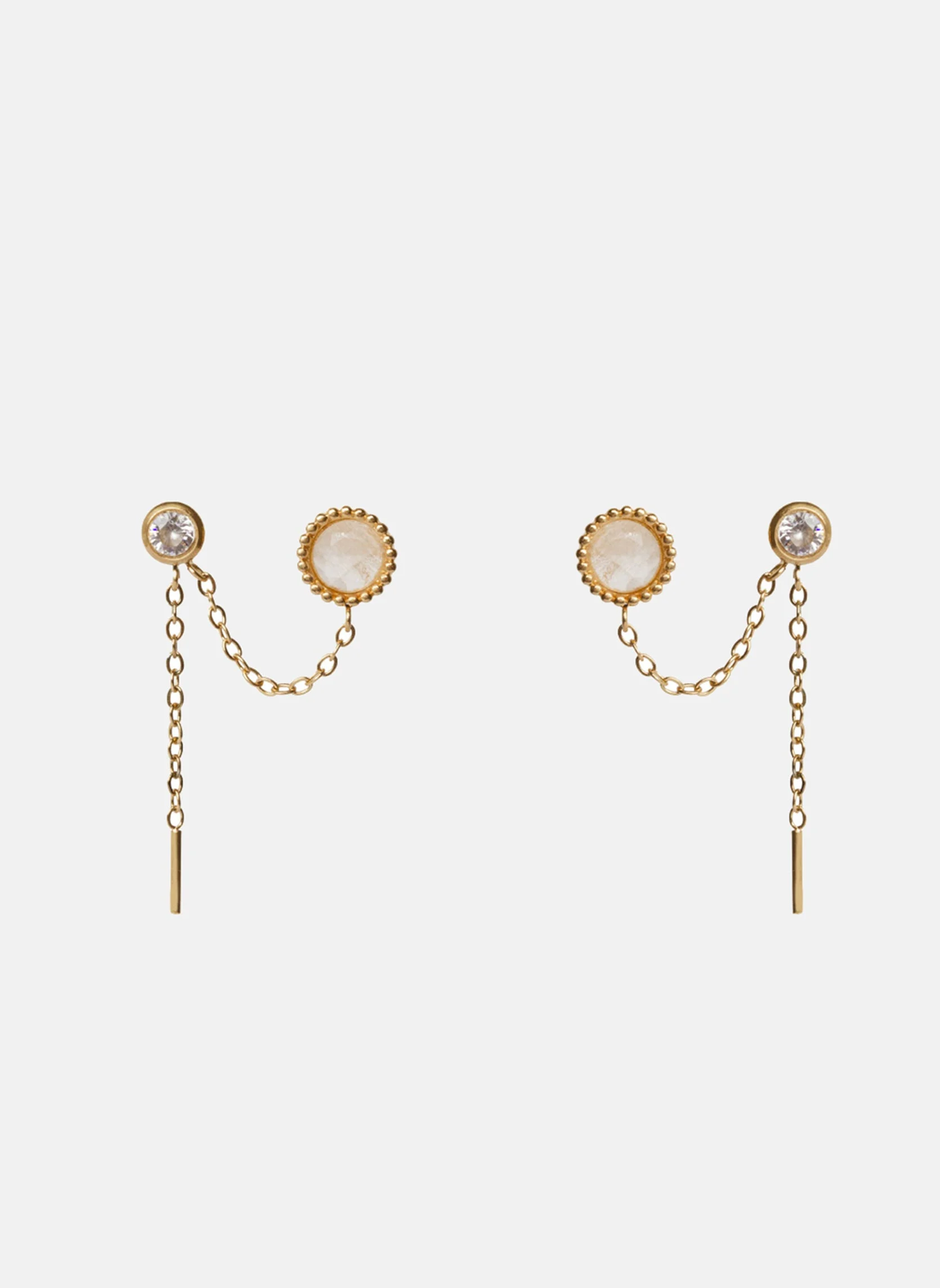 CHLIS - Boucles d'oreilles pendantes chloris | Blanc