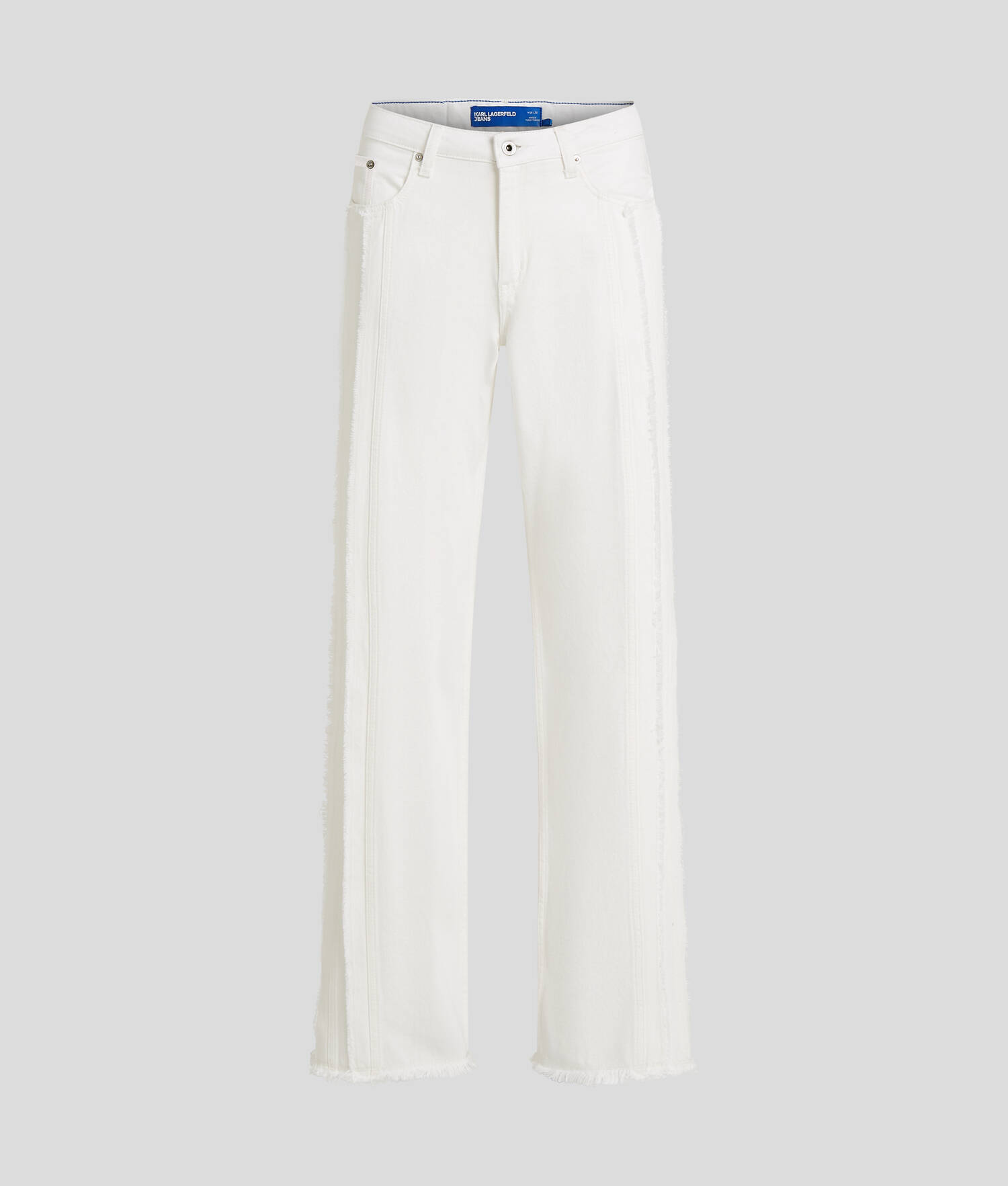 JEAN DÉCONTRACTÉ À COUTURES SAILLANTES - Denim Blanc