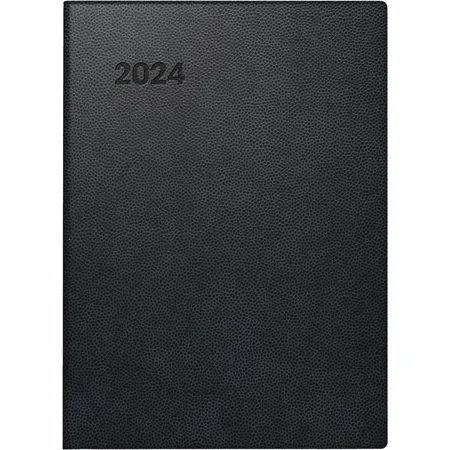BRUNNEN Wochenkalender Taschenkalender, Modell 731, schwarz, 2024 Blattgröße 10 x 14 cm