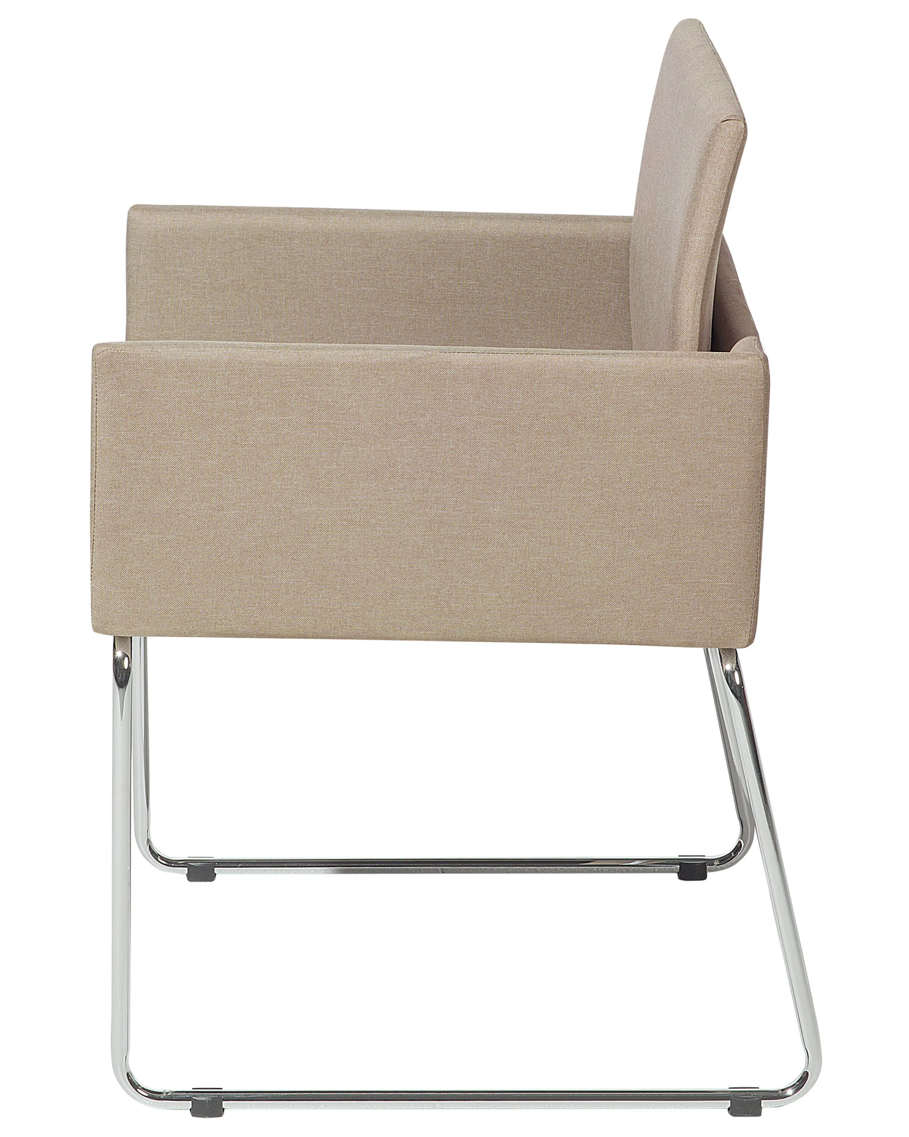 Set van 2 eetkamerstoelen GOMEZ Stof Beige