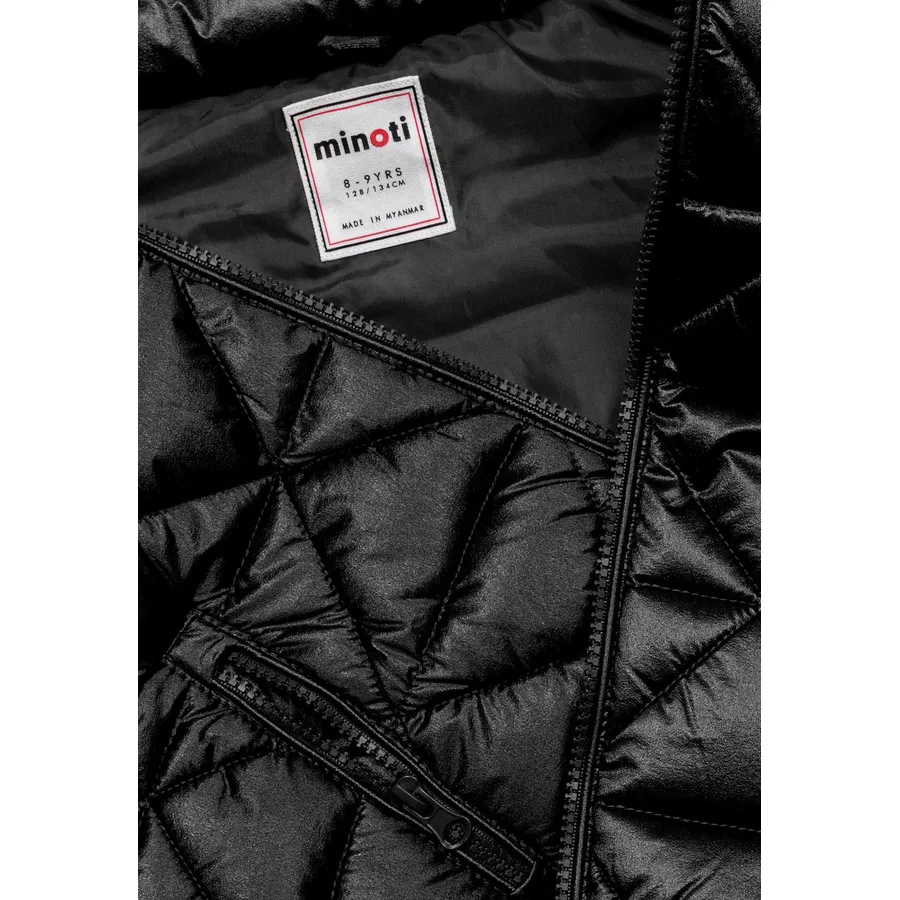 MINOTI Steppjacke mit Kapuze Schwarz