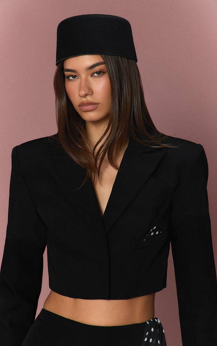 Noir Bonnet En Fausse Laine