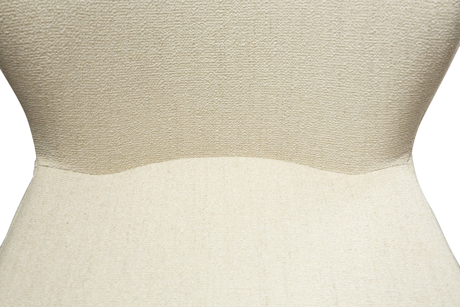 Glam barstol Tekstil Bouclé Simply Beige med sorte ben