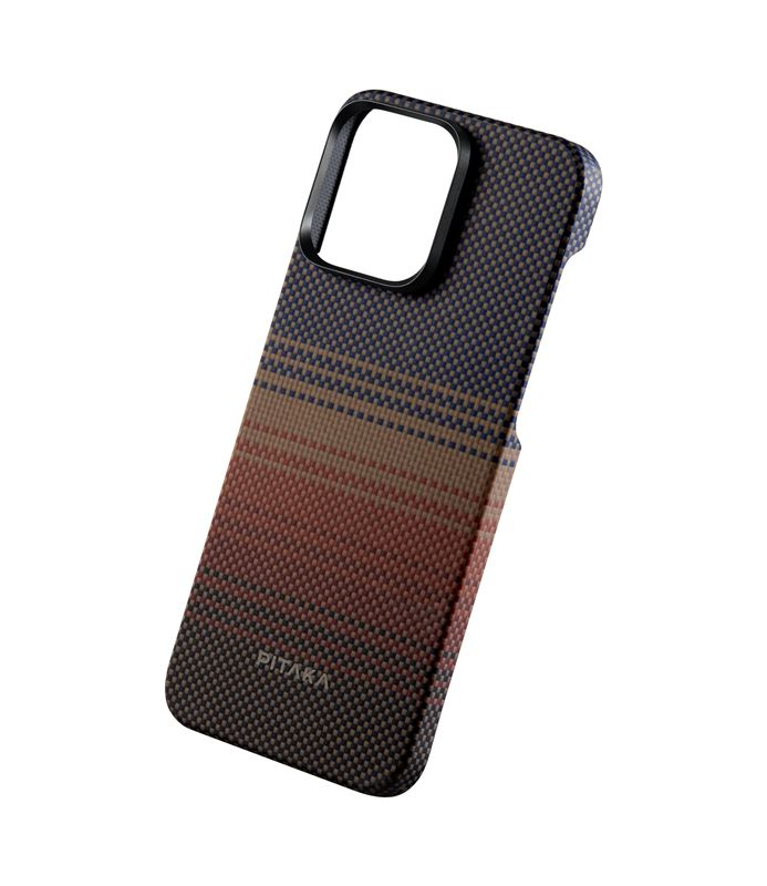 iPhone 15 Pro Max MagEZ 5 Case Fusion Weaving MagSafe Aramid Schutzhülle (KI1501SUM) - Sunset (Rot / Schwarz)