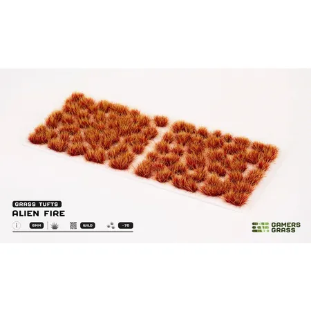 Gamer Grass Basis Gestaltung Alien Feuer Büschel 6 mm, 70er Packung