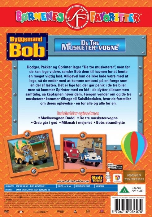 Byggemand Bob - De Tre Musketer Vogne - DVD