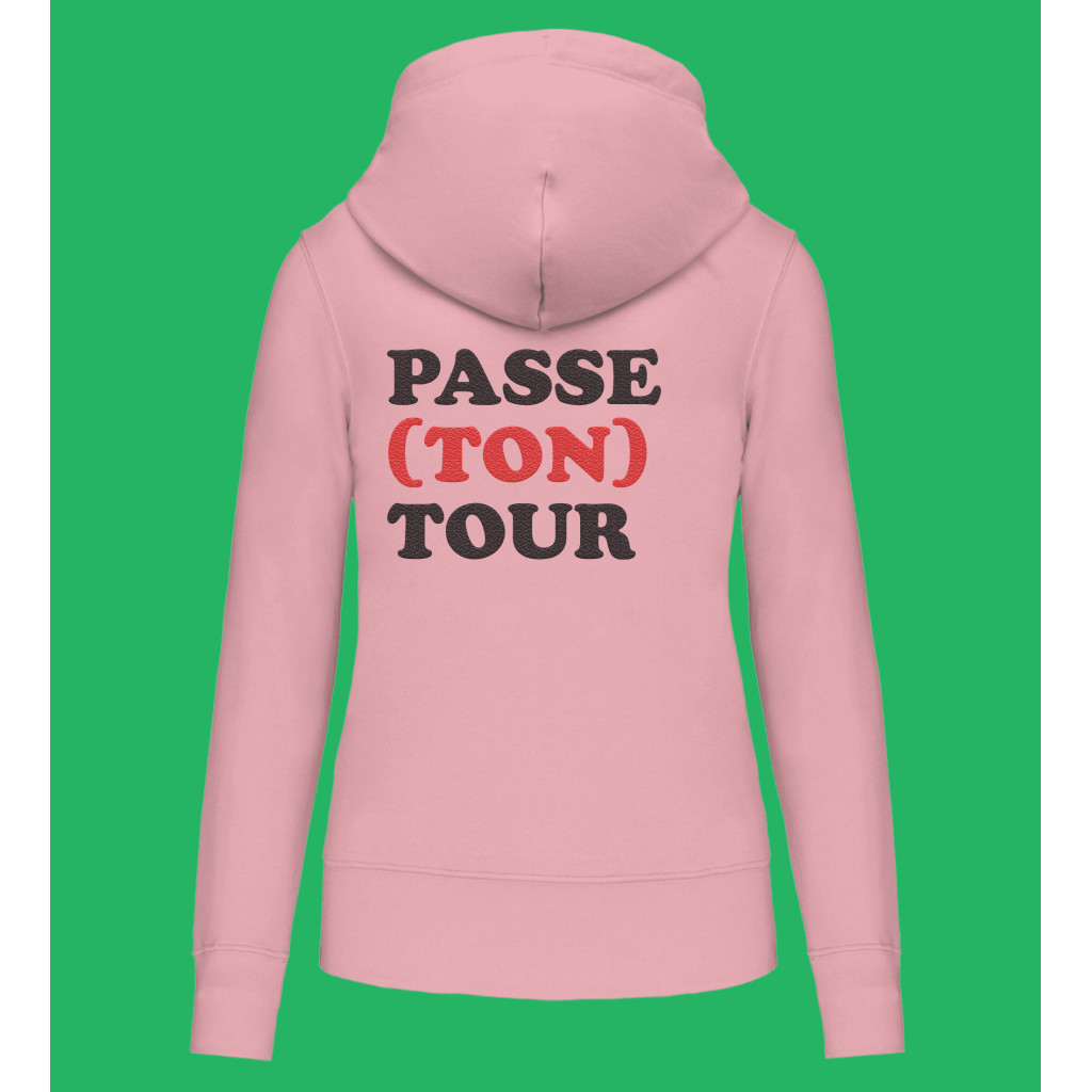 Hoodie Femme – Passe Ton Tour – Pale Pink - XS