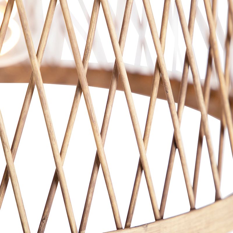 Landelijke hanglamp touw met rotan - Calamus